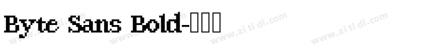 Byte Sans Bold字体转换